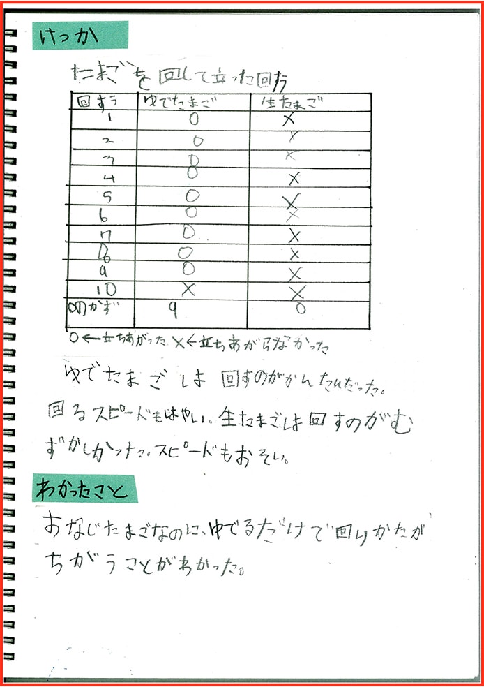たまごアレルギーのぼくのたまごのかんさつとじっけん11