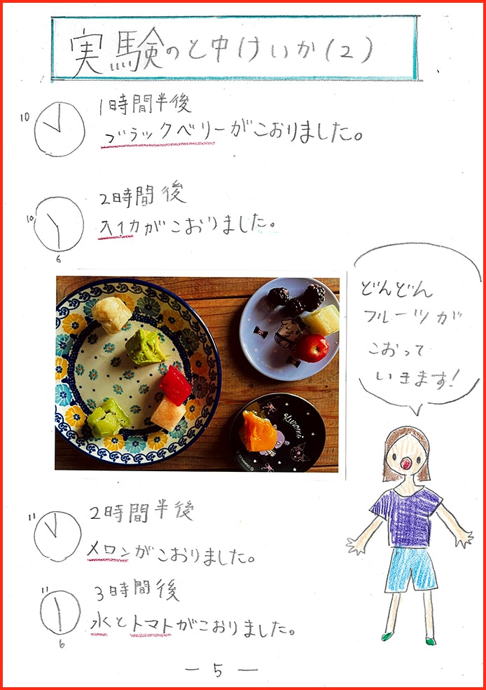 早くフルーツをこおらせておいしいスムージーが飲みたい！！6