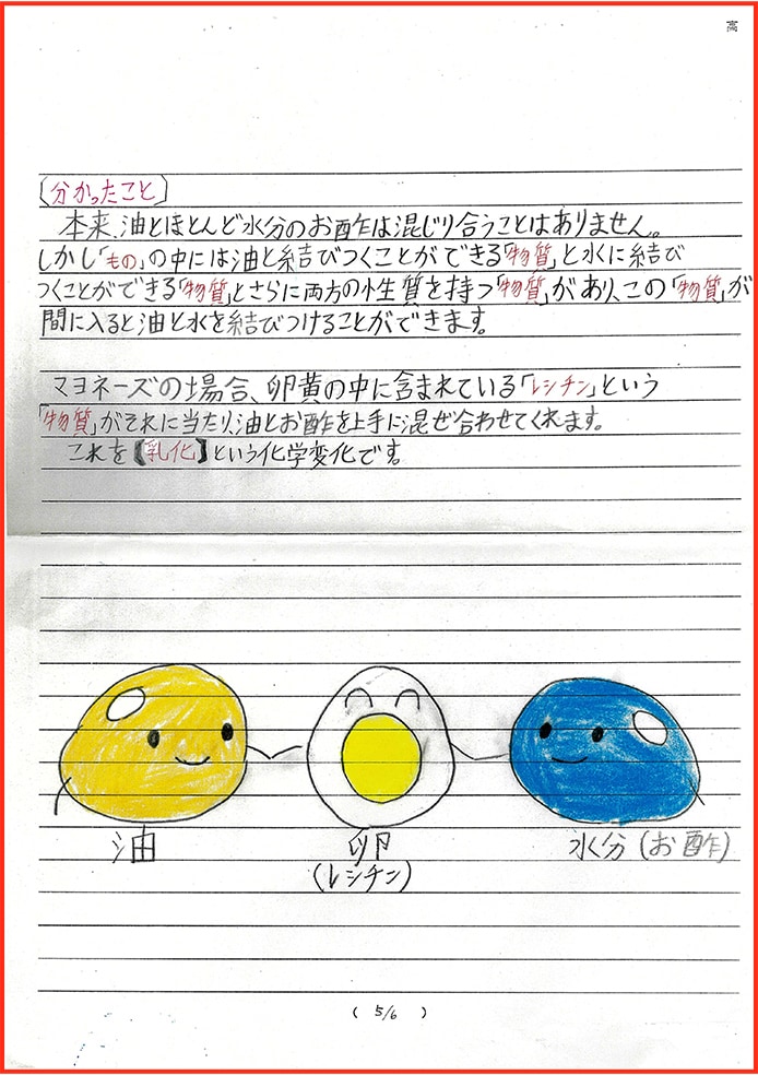 マヨネーズの化学〜油と水分(お酢)はどのようにすれば混り合う？〜6