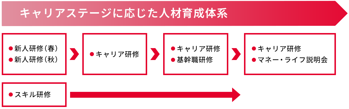 キャリアステージに応じた人材育成体系